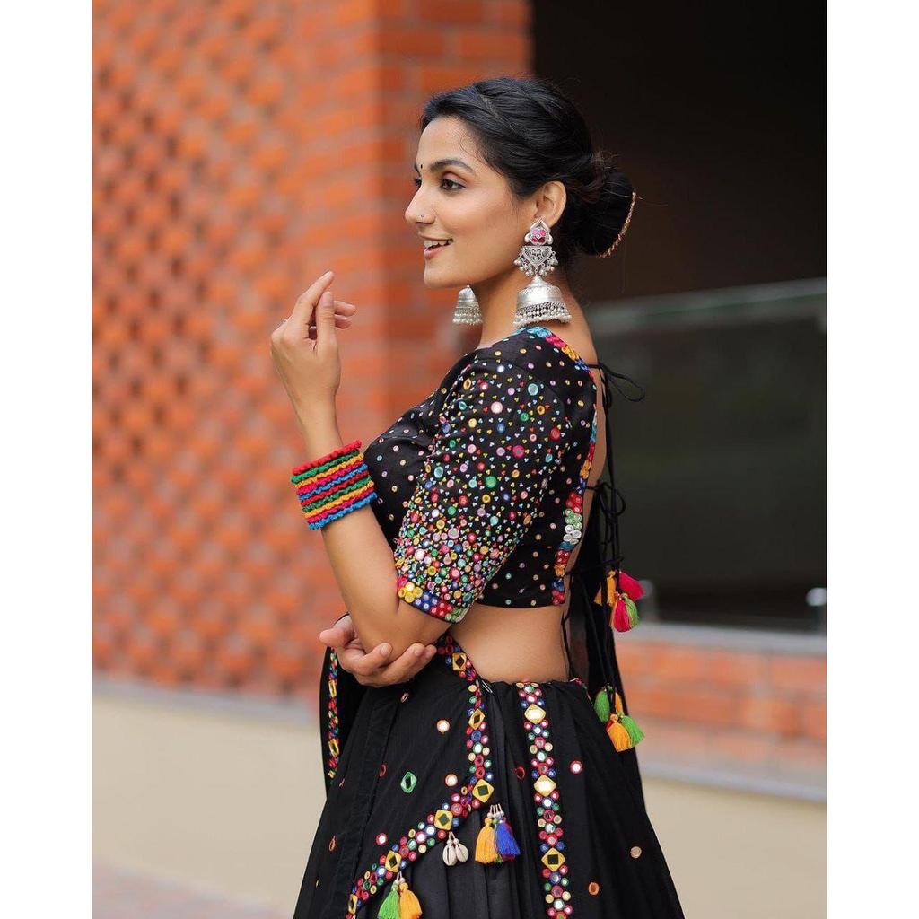 New Launching Navratri Special Real Mirror Work Lehenga Choli