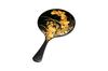 Nakatani Brothers Company "Yamanaka Lacquer" Round Hand Mirror, Black, Flowers and Plants, 37-0608