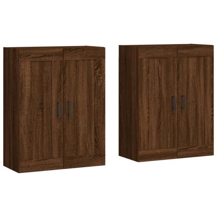VidaXL Wall Cabinets 2 Pcs Brown Oak Engineered Wood 3198032