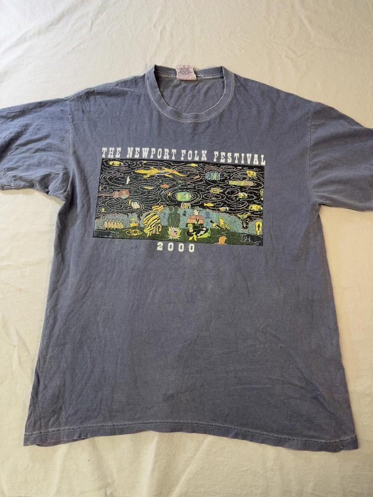 The Newport Folk Festival T-shirt 2000 Art Tee - M Unisex T-Shirt XL