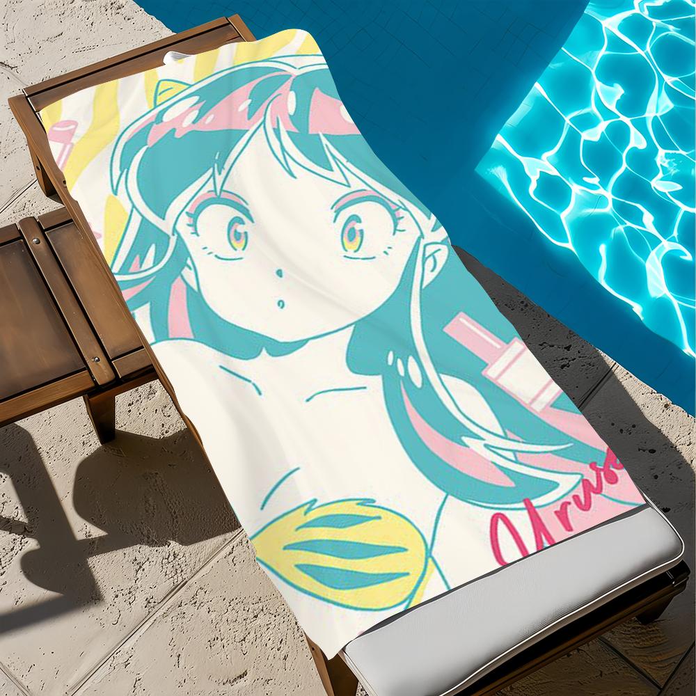U-urusei cute Y-yatsura Anime Towel Beach Quick Dry Soft Pool Towels Gift for Travel Gym Shower Camping sports