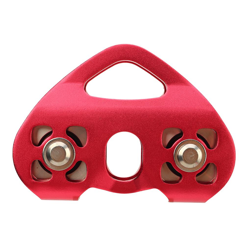 Mountaineering Climbing Double Axle Double Zip Line Trolley Steel Rope Heart Pulley Ropeway Rescue