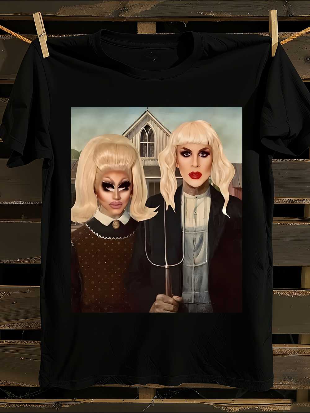 

Big & Tall Trixie Katya Drag Queen T-Shirt Mens Tshirt Womens Tshirts with Letters Print Short Sleeves T-Shirt Casual Street Tee Shirt Top XXXL