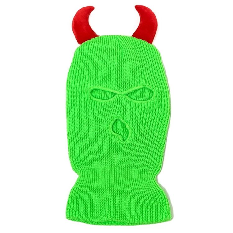 Devil Horn Halloween Caps Breathable Warm Balaclava Caps Adult Winter Cycling Hat Party Hat Soft Face Cover Caps
