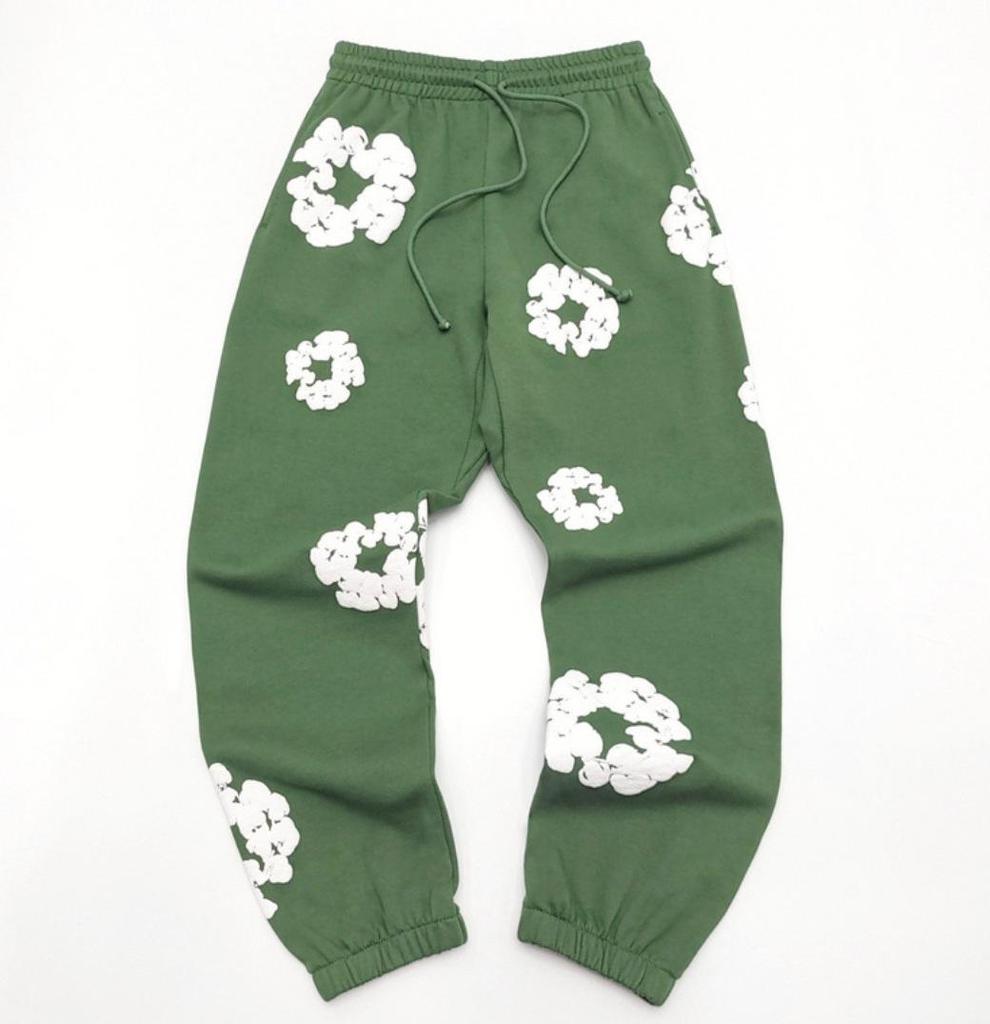 Schwerer Baumwoll-Denim-Hoodie mit Blumenmuster - Trendige amerikanische Streetwear-Jacke für Herren