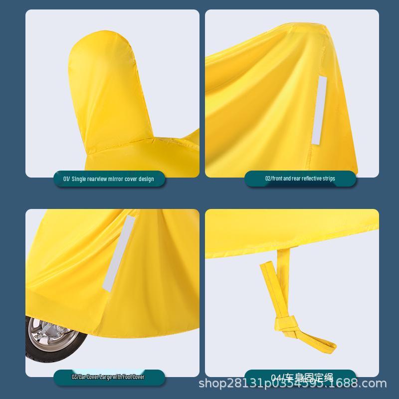 Electric Vehicle Rain & Sun Shield: Windproof, Dustproof, Full Motorcycle & Car Cover