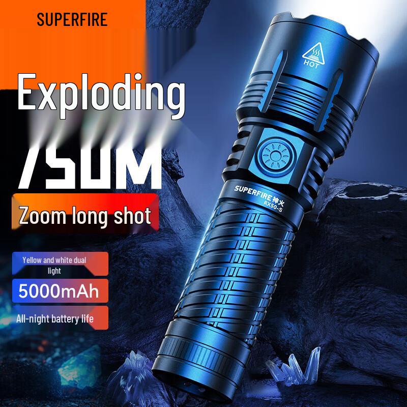 SupFire RX50-S Rechargeable Zoom Flashlight