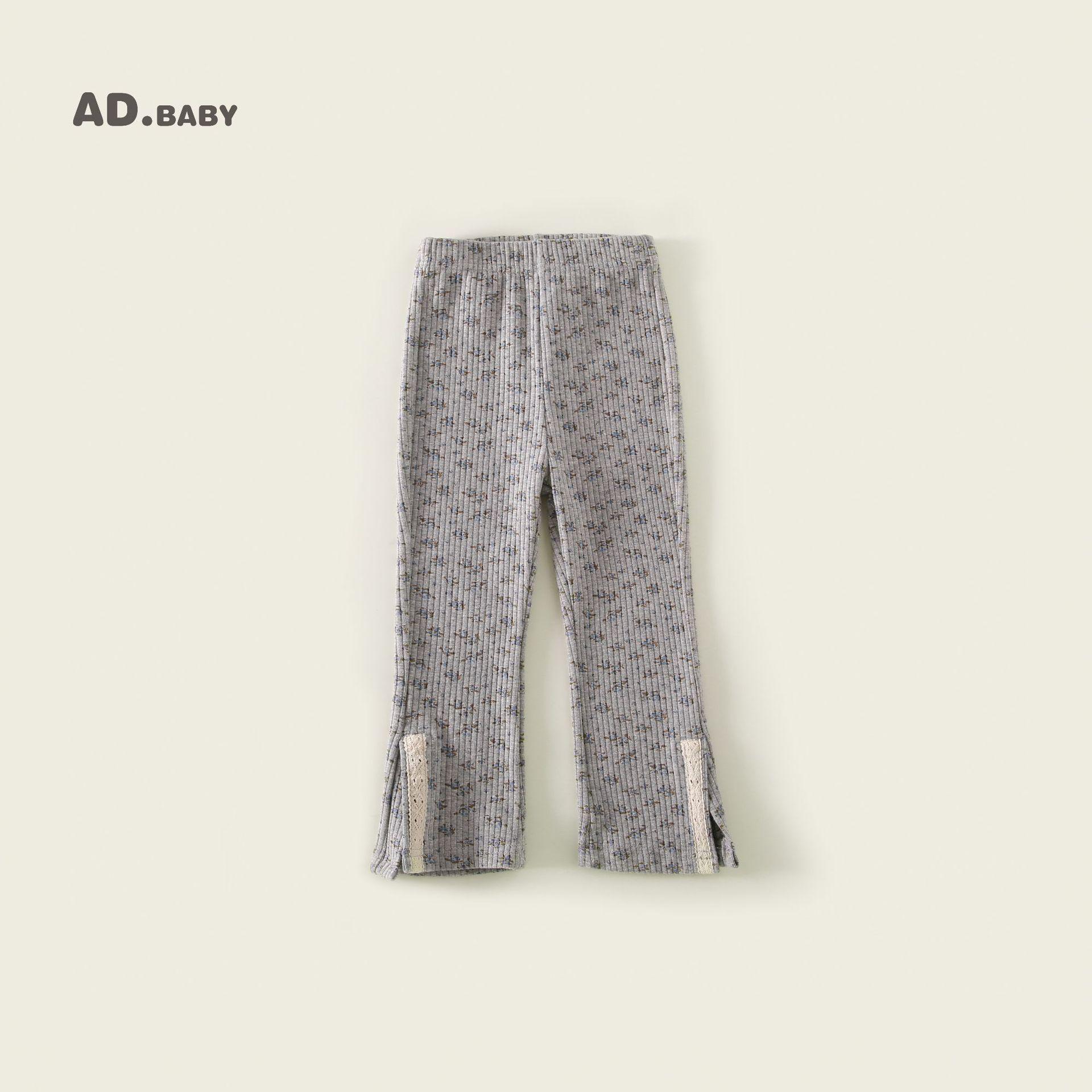 

2025 Autumn Stylish Girls Embroidered Leggings - Casual Versatile Wear 80 cm светло-серый