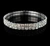 European Princess Style Rhinestone Bracelet - Elegant Elastic Hand Jewelry for Women