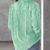 Womens Button Down Shirts Striped Classic Long Sleeve Collared Office Work Blouses Tops with Pocket