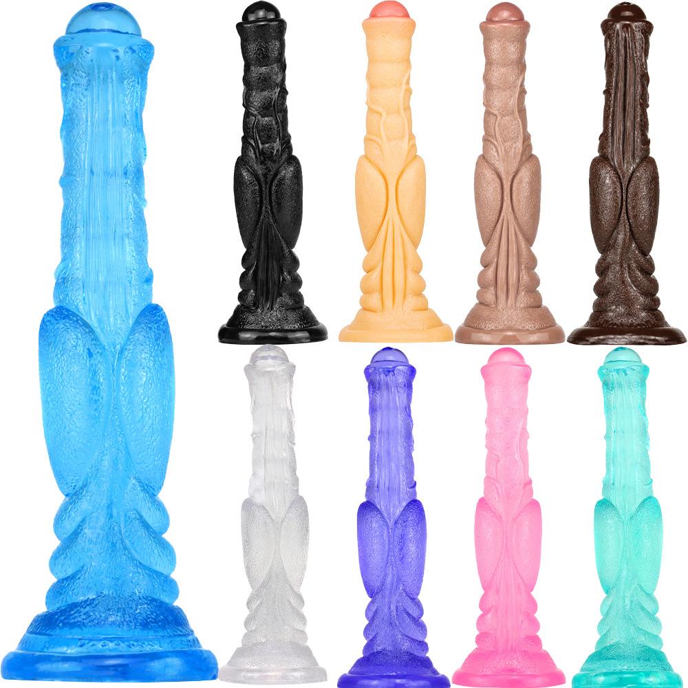 Mâle cheval Diao Transparent grand pénis simulé Big Mac femelle faux pénis amusant exotique trucs anaux poing Masturbation 30cm