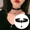 Women Choker Wide Band Adjustable Alloy Rhinestone Pendant Dark Style Collar Neck Decoration Club Party Necklace Sex Toy Women Jewelry