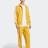 adidas Originals Three Stripe Loose Fit Stand Collar Zip Long Sleeve Jacket Men Jackets Yellow IY8736