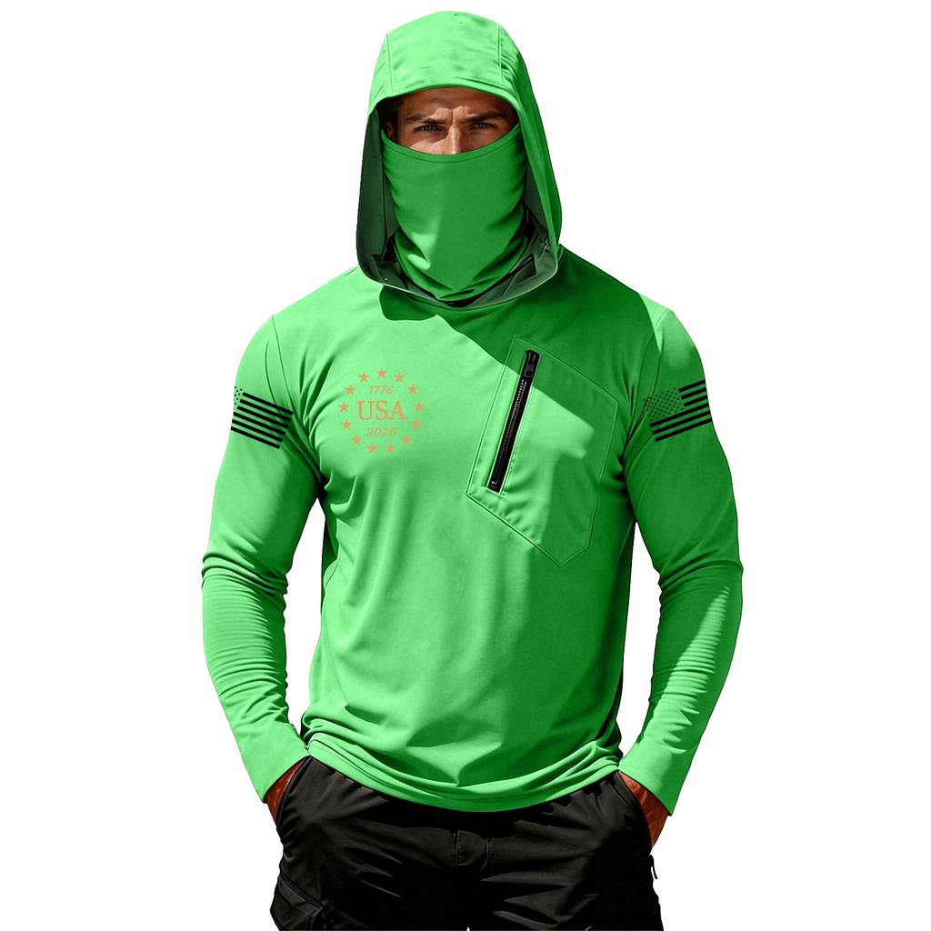 Herren Casual Kapuzen-Langarm-Sonnenschutz-Oberteil
