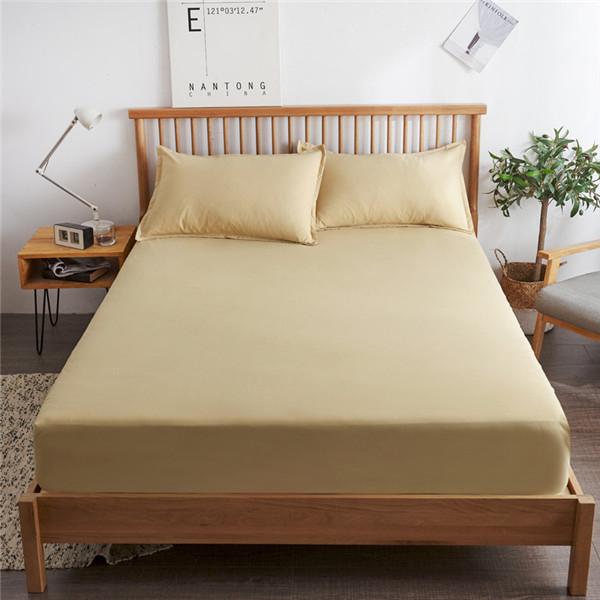 Lot De 3 Housses De Matelas En Coton Doux - Taie Drap Housse 160x200 Avec élastique (30 Cm De Hauteur) - Couleur Unie