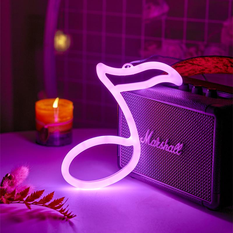 Double-Sided LED Neon Light for Romantic Room Decor