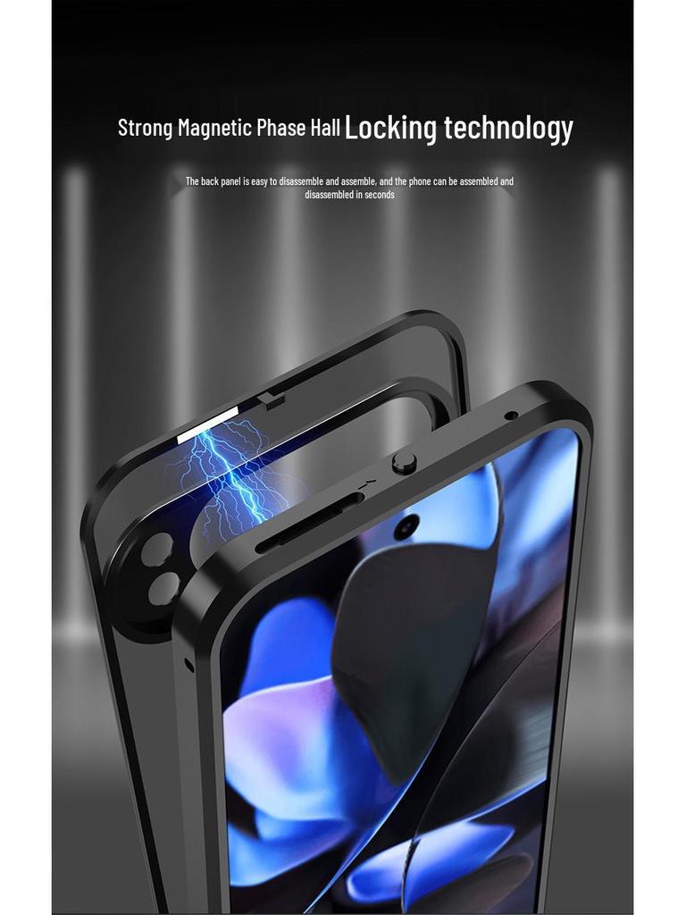 Google Pixel 10 Pro XL Metal Frame Magnetic Snap Phone Case