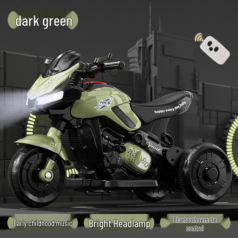 Kids' Electric Tricycle: Remote-Control Battery Toy Motorcycle for Boys & Girls