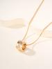 Honeycomb Two-Color Necklace High-quality Color Separation and Electroplating Gifts Women and Men Affordable Luxury