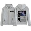 Ado Welttour Reißverschluss Kapuzenpullover Herren Damen Harajuku Zip Up Sweatshirts Winter Dick Übergroß Zip Up Trainingsanzug