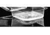 Transparent Disposable Plastic Box with Lid for Fresh Fruit, Roast Duck, Cake, or Strawberries.