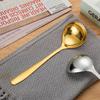 Stainless Steel Ladle Household Tableware Household Spoon Feel Comfortable Long Handle Small Spoon