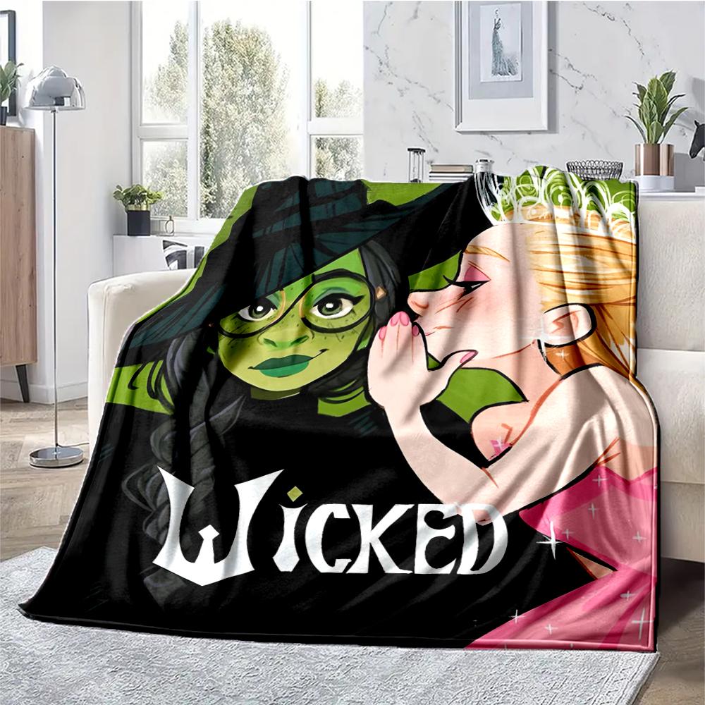 Wicked Theme Printed Blanket - Perfect for Couch, Bed, Travel & Outdoor Use | Machine Washable, Cozy & Durable.