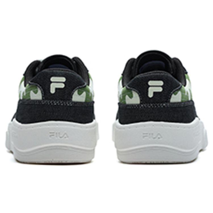 FILA Fusion Casual Comfortable Low-Top Skate Shoes Women sneaker Black Green T12W228211FBJ