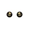 Black three-dimensional rose small fragrant wind stud earrings women's niche temperament earrings new popular retro ear jewelry