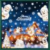 Christmas Static Cling Window Stickers for Living Room Bedroom Holiday Party Decorations