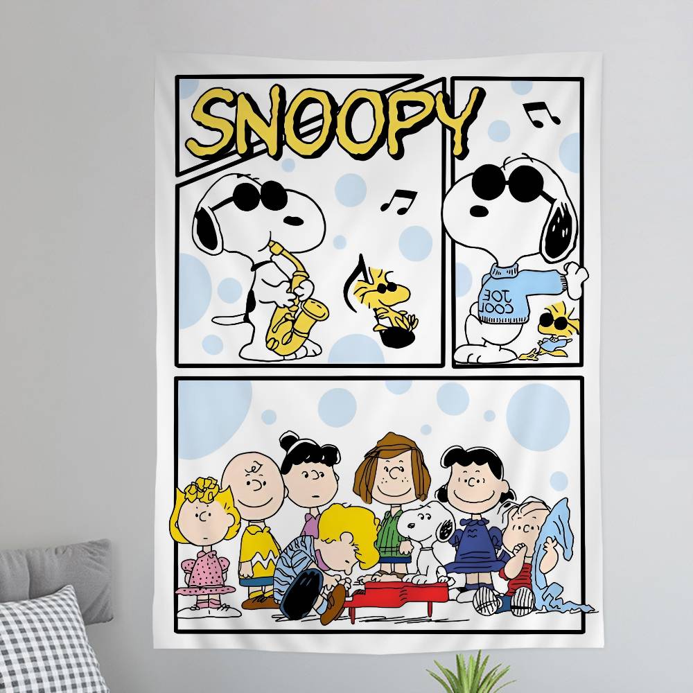 The SSnoopy Show Printed Large Wall Tapestry Hanging Tarot Hippie Wall Rugs Dorm Art Home Decor