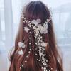 Elegant Pearl Flower Headdress Handmade Beaded Hair Accessories Fairy Hair Band Western Wedding