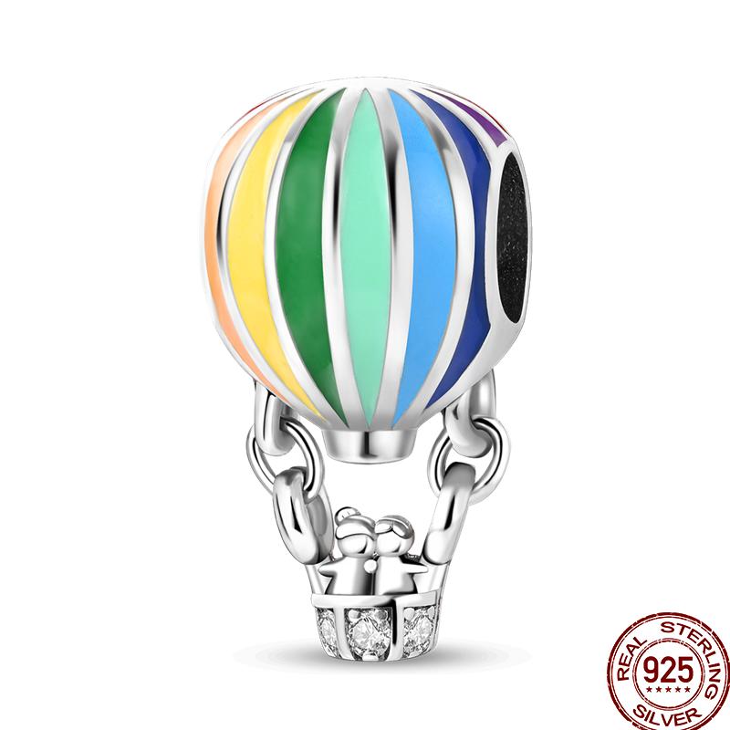 Copper Air Balloon Series Rocket Colorful Romantic Charm Beaded Beads Suitable For 3Mm Original Bracelet