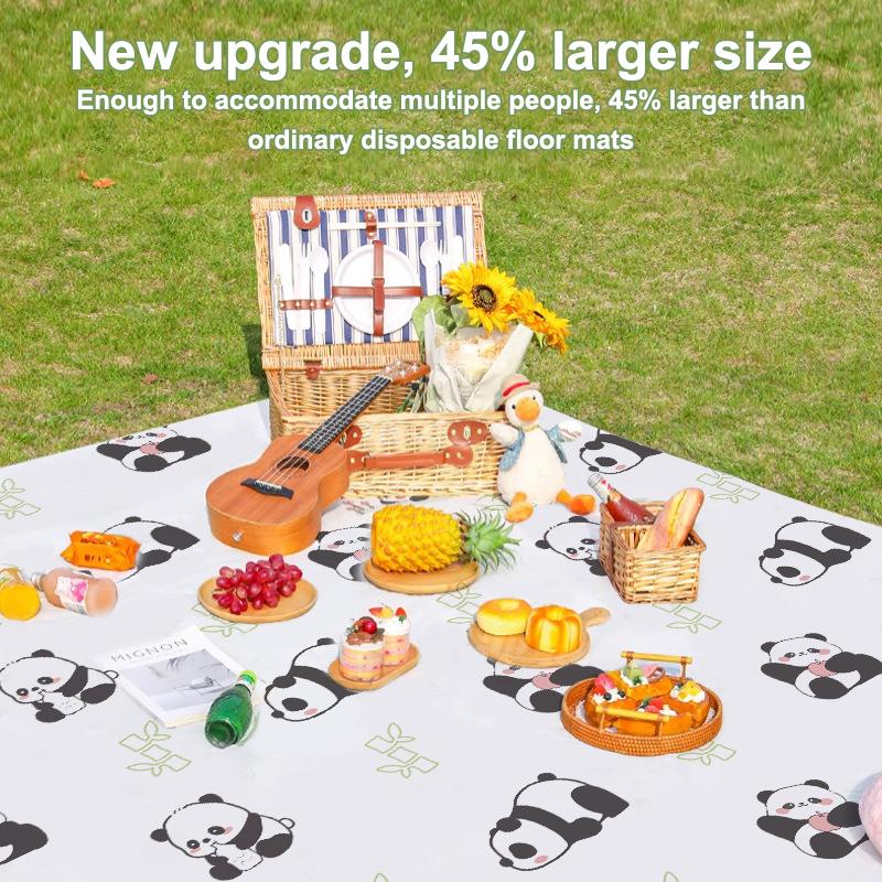 1Pc Disposable Picnic Mat Double-Layer Printing Travel Outdoor Barbecue Travel Sheets Thickened Moisture-Proof , Moisture-Proof