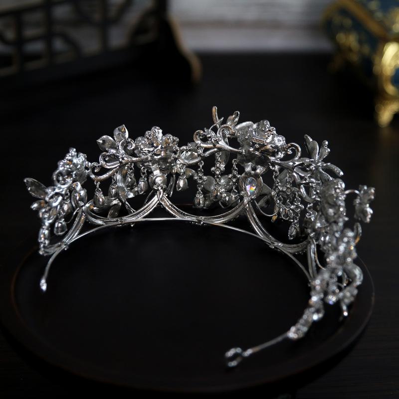 European Style New Hollow Tassel Dragonfly Bride Wedding Crown Tiara Crown Tiara Hair Accessories