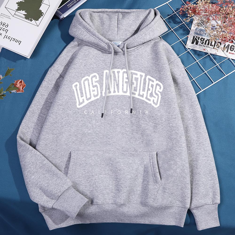 Los Angeles California City Hoody Men Women Creativity Crewneck Clothing Fashion Pullover Hoody Autumn Fleece Warm Streetwear