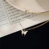 Double Layer Butterfly Pendant Necklace Clavicle Chain Sparkling Diamond Double Layer Alloy Necklace Women Jewelry Gift