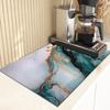 Tappetino da Cucina Super Assorbente con Stampa Marmo Tappetino Asciuga Stoviglie Asciugatura Rapida Tappetino Scolapiatti Tappetino per Stoviglie Antiscivolo Sottopiatto da Pranzo Caffè