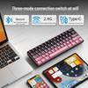 61-Key Backlit Bluetooth Wireless Mechanical Keyboard with Blue/Red Switches