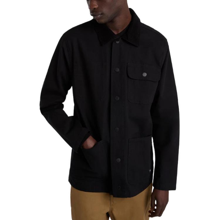 Vans Jackets Men's Black Lapel Moderate Workwear VN0A3WF1BLK