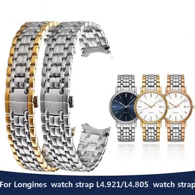 Edelstahlarmband für Longines prächtiges Uhrenarmband L4.921/L4.805 Metall-Uhrenarmband Herren Präzisions-Armband 18 20mm