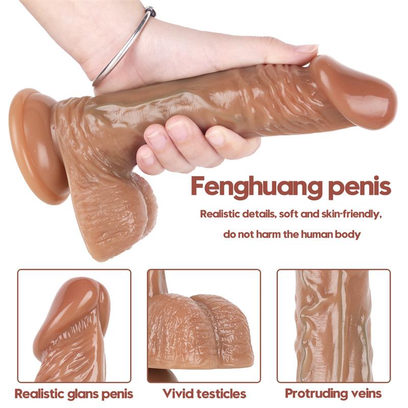 G42 Phoenix 20cm Dildo Drawing Blue Veins New Technology Manual Multiple Injection of Liquid Silicon Adult Products