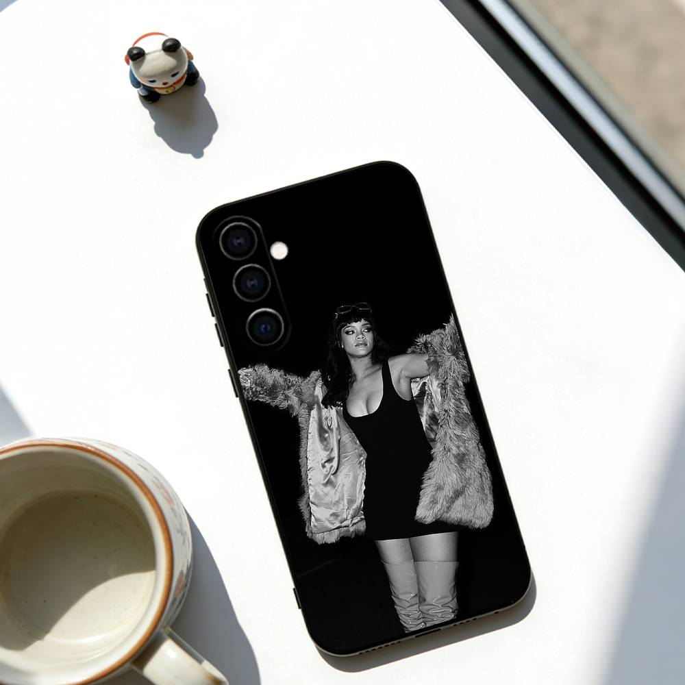 Singer  Rihanna Phone Case Soft black For Samsung Galaxy A73,A72,A71,A70,A53,A52,A51