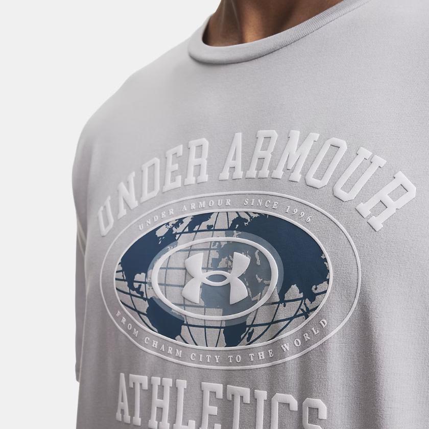 Under Armour Letter Print Round Neck Short Sleeve T-Shirt Men Tops 6009261-011
