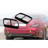 NEW-For CLS W218 2012-2017 Stainless Steel Black Exhaust Pipe Tube Cover Stickers Car Accessories