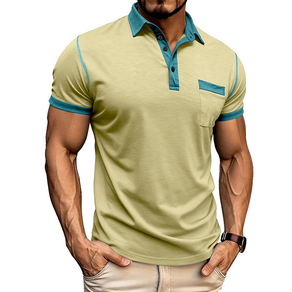 Men's Casual Button-Down Collar Short-Sleeve Shirt