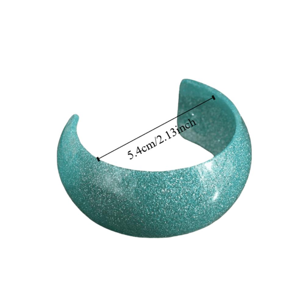 Retro Jelly Color Wide Bracelet Minority Design Geometric Irregular Bangle  Daily