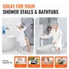 Duschhocker, höhenverstellbarer Duschhocker, Duschsitz für die Dusche oder Badewanne, rutschfester Hocker für ältere, behinderte Menschen,