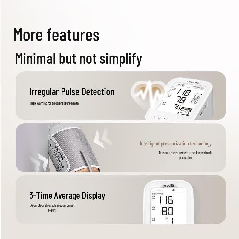 YUWELL Voice Large Screen Arm Blood Pressure Monitor
