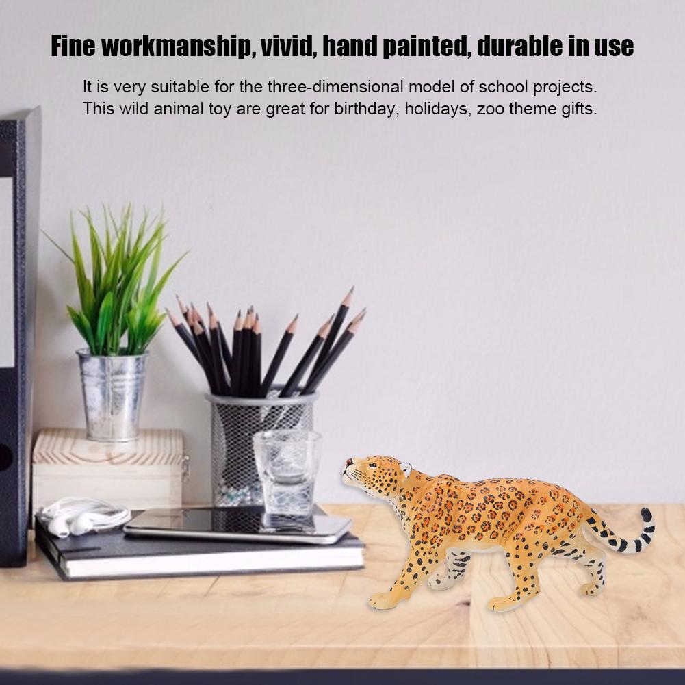 Children Emulational Zoo Animal Leopard Toys Plastic Wild Animal Doll Educational Toys